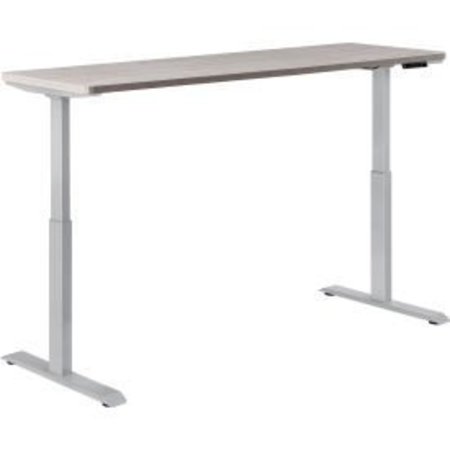 GLOBAL EQUIPMENT Interion    Electric Height Adjustable Desk, 72"W x 30"D, Gray W/ Gray Base 695781GYGY